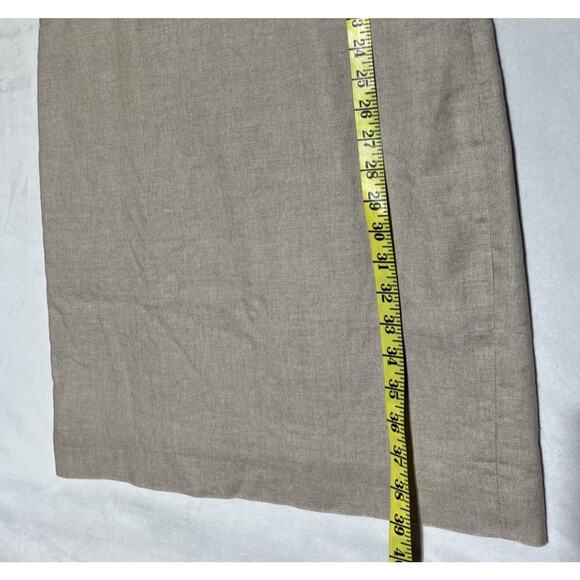 J Crew Resume Dress in Stretch Linen Blend Size 4 Natural Tan Career Work Office - Picture 8 of 12